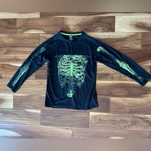 Old Navy Glow in the Dark Skeleton Long Sleeve Sleep Shirt size Youth XL